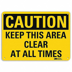 Lyle Caution Sign,10 in x 14 in,Plastic U4-1471-NP_14X10