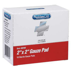 Gauze Pads, 2" x 2",10/Box