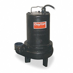 Dayton 1 HP,Sewage Ejector Pump,200 to 240VAC 4LE20
