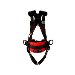 Protecta® Construction Style Positioning Harness, Standard, D-Rings, Leg Buckles, Medium/Large, Pass-Through Chest Connection