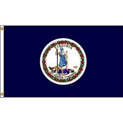 Nylglo Virginia Flag,4x6 Ft,Nylon  145670