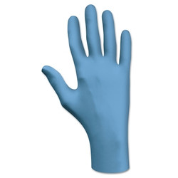 7500 Series Nitrile Disposable Gloves, Rolled Cuff, 2X-Large, Blue