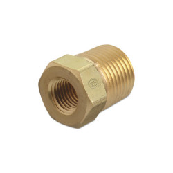 Pipe Thread Bushings, 3,000 PSIG, Brass, 1/2 in (NPT);3/8 in (NPT)