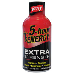 5 Hour Energy Energy Shot,Extr Strngth,Brry,1.93oz,PK4 701243