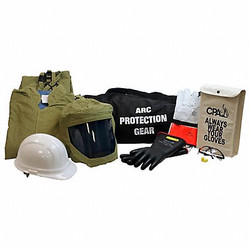 Chicago Protective Apparel Arc Flash Jacket and Bib Kit,Olive,XL AG-40-XL
