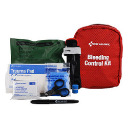First Aid Only Bleeding Control Kit,13pcs,5.5x7.5",Red 91135
