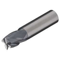 Micro 100 Sq. End Mill,Single End,Carb,1/4" SEM-250-03X