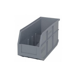 Quantum Storage Systems Shelf Bin,Gray,Polypropylene,7 in SSB441GY