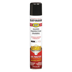 Rust-Oleum Spray Paint,Black,Gloss,24 oz. 334128