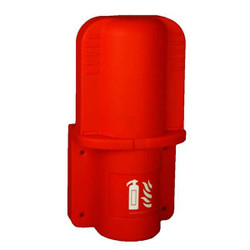 Jonesco Fire Extinguisher Cabinet,Red,Plastic JFEX03