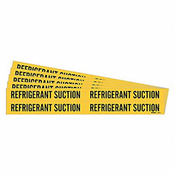 Brady Pipe Marker,Blck,Refrigerant Suction,PK5 7236-4-PK