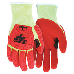 Mcr Safety Coated Gloves,M,knit Cuff,PK12 UT1953M