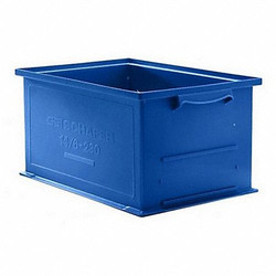 Ssi Schaefer Straight Wall Container,Blue,Solid,HDPE 1462.191305BL1