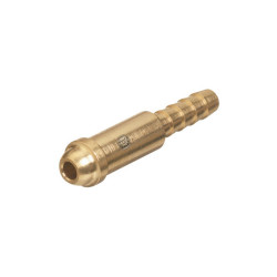Inert Arc Nipple, 200 psig, Brass, 2-7/32 in L, Barb for 5/16 in Hose ID, B-Size 5/8 in-18