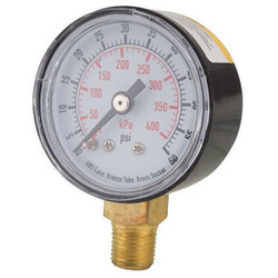 Sim Supply Pressure Gauge,Test,1-1/2 In  4FLR1