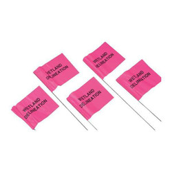 Presco Marking Flag,Pink Glo,Electric,PVC,PK100 4521PGBK381-200