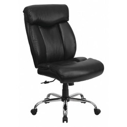 Flash Furniture Office Chair,45.5 in H,Gray GO-1235-BK-LEA-GG