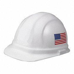 Erb Safety Hard Hat,Type 1, Class E,Ratchet,White 19950
