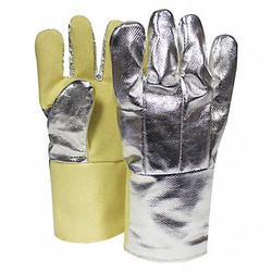 National Safety Apparel Aluminized Gloves,600F,14",PR G64TCSR0114