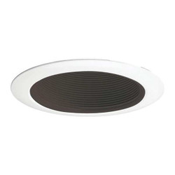 Juno Lighting RcssdDwnltTrim,4in,Wht/Blk,Baffle,Srs14  14 BWH