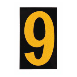 Brady Reflective Numbers And Letters,9,PK25 5000-9