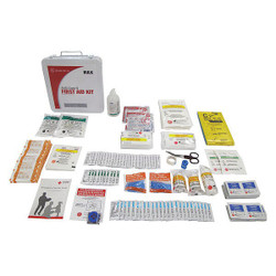 Sim Supply First Aid Kit w/House,195pcs,9x9",WHT  9999-2166