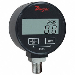 Dwyer Instruments Digital Pressure Gauge,3" Dial Size,Blk DPGW-11