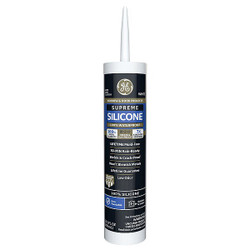 Ge Silicone Sealant,White,Supreme Silicone 2814819