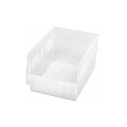 Quantum Storage Systems Shelf Bin,Clear,Polypropylene,6 in QSB207CL