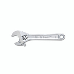 Adjustable Chrome Wrench, 4 in OAL, 1/2 in Opening, Chrome Plated