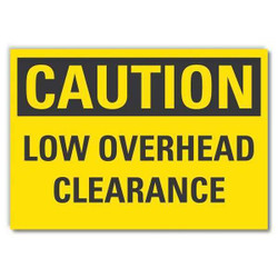 Lyle Low Clearance Caution Rflctv Label,5x7in LCU3-0282-RD_7x5