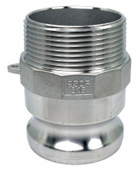 Sim Supply Cam and Groove Adapter,2-1/2",316 SS  PLE120