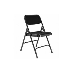 National Public Seating Folding Chair,Black,18-1/4 In.,PK4 210