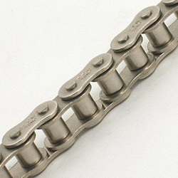 Tritan Roller Chain,100ft,Riveted Pin,Steel 41-1NP X 100FT