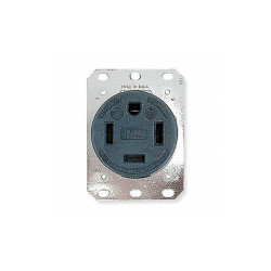 Hubbell Wiring Device-Kellems Receptacle,Blk,125/250V AC,60 A,14-60R HBL9460A