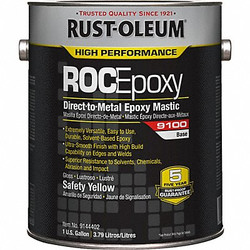 Rust-Oleum Epoxy Mastic Coating,Safety Yellow,1 gal 9144402