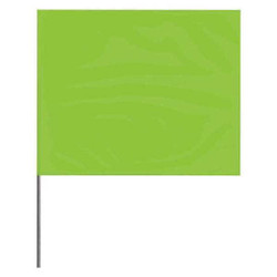 Presco Marking Flag,Lime Glo,Blank,PVC,PK100 4530LG-200