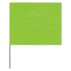 Presco Marking Flag,Lime Glo,Blank,PVC,PK100 4530LG-200