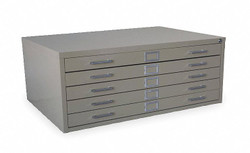 Sim Supply Cabinet,Flat File,5 Drawer,Putty  2CLC1