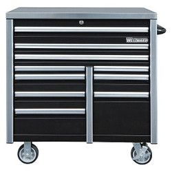 Westward Rolling Tool Cabinet, Blk,Ind Prem Duty 49NR89