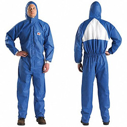 3m Hooded Coveralls,M,Blue,SMMS,PK25 4530-BLK-M