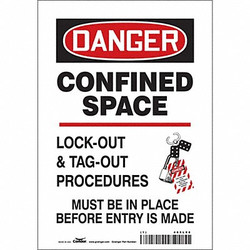 Condor Safety Sign,10 in x 7 in,Vinyl 465L88