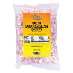 Office Snax® Candy Assortments, Soft Peppermint Puffs, 22 oz Bag 00666