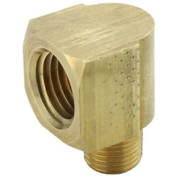 Parker 90 Extruded Street Elbow, Brass, 1/4 in 2202PA-4-4