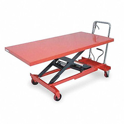 Dayton Scissor Lift Cart,1000 lb.,Steel,Fixed  4ZC18