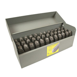 C.H. Hanson Letter and Number Set,3/8 In. H,Steel 20627