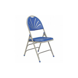 National Public Seating Folding Chair ,Plastic,Blue/Gray,PK4  1105