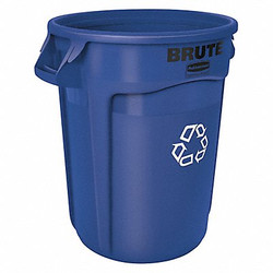 Rubbermaid Commercial Recycling Receptacle,Blue,32 gal. FG263273BLUE