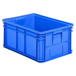 Ssi Schaefer Straight Wall Container,Blue,Solid,HDPE 1461.261912BL1