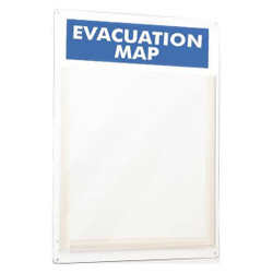 Brady Evacuation Map Holder,15 x 11 In. 45381